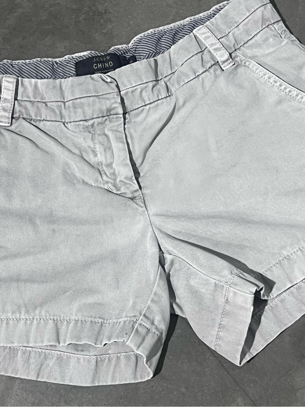 J. Crew Light Gray Chino Bermuda Shorts